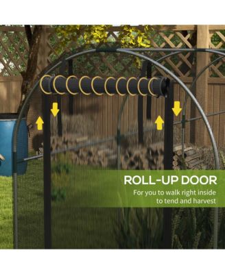 4' x 12' Plant Protection Tent Crop Cage with Door,