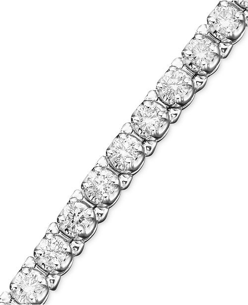 Macy&#39;s Certified Diamond Bracelets in 14k White Gold (3 to 3-5/8 ct. t.w.) & Reviews - Bracelets ...