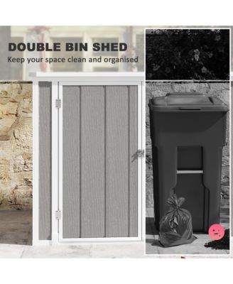 4.7 x 2.5FT Outdoor Storage Shed for Trash Cans, Lockable,