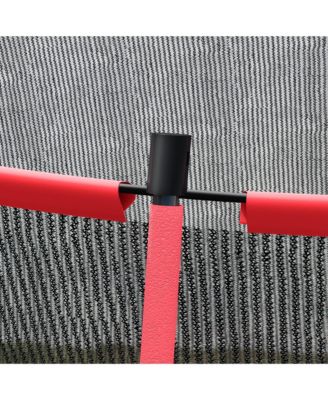 10ft Outdoor Trampoline with Net Enclosure, Curved Poles,