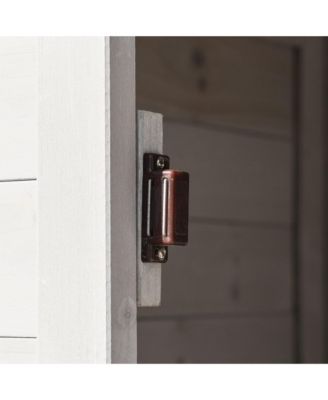 36" x 25" x 79" Wooden Outdoor Tool Cabinet with Tin Roof