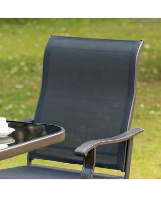 Set of 2 Outdoor Swivel Bar Stools for Backyard Balcony Poolside,