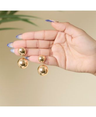 Double Ball Drop Earrings