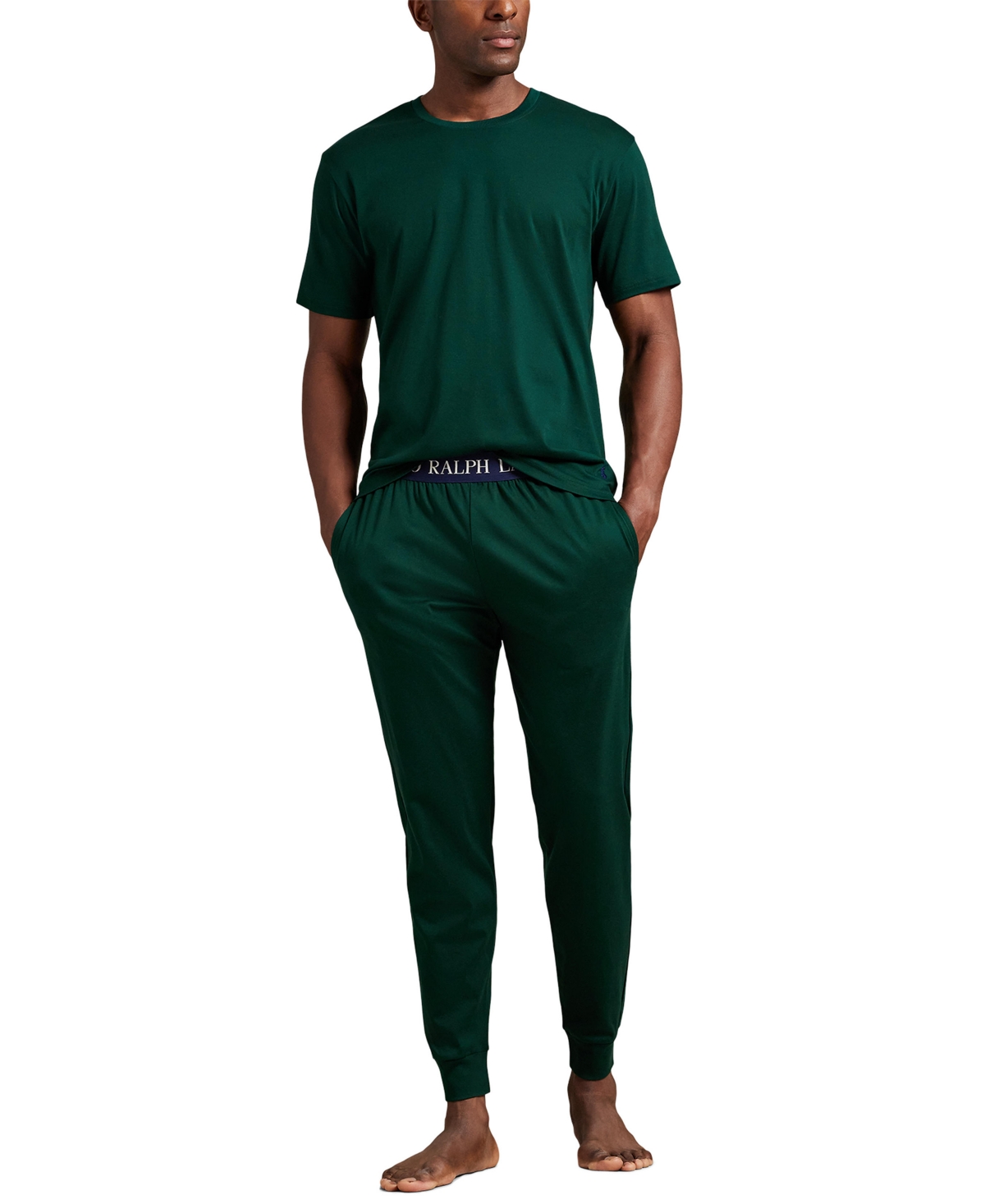 Polo Ralph Lauren Men's Elastic Waist Pajama Jogger Pants In Green