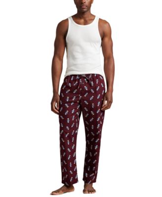 Men's Morning Robe Bear Printed Pajama Pants