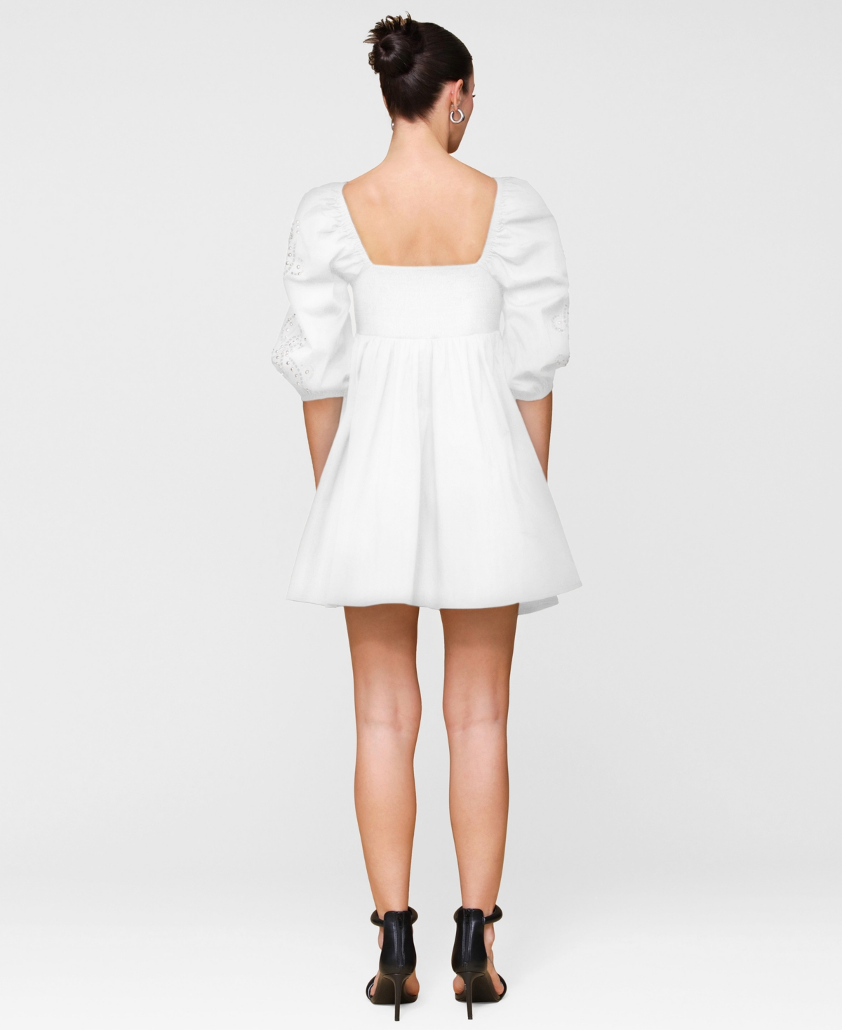 Avec Les Filles Women's Embellished A-line Dress In White