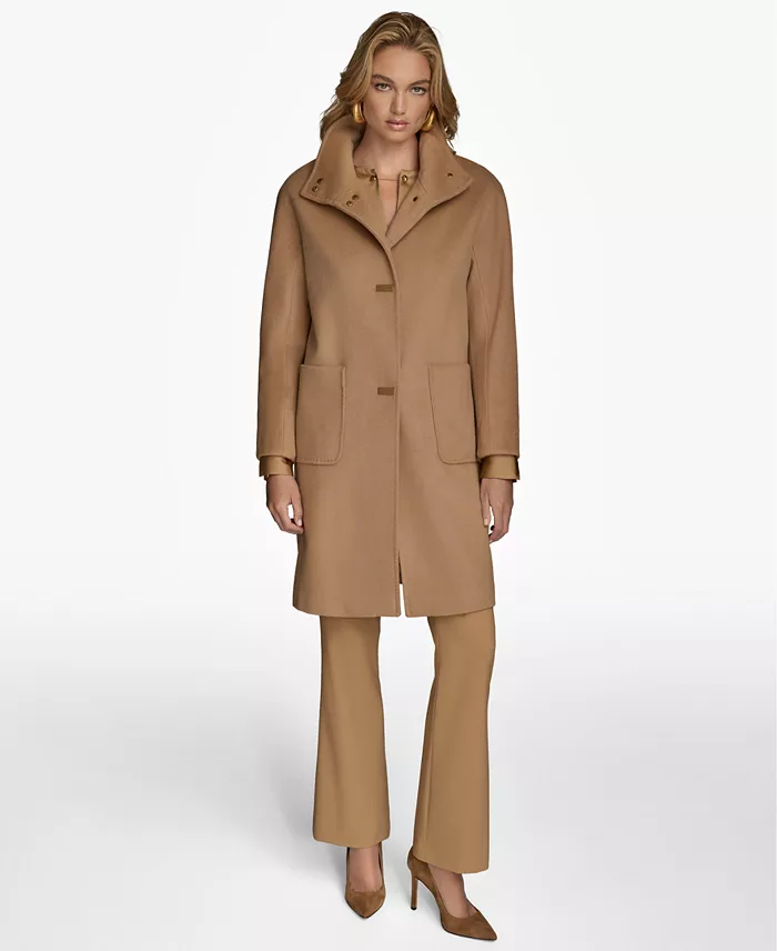 Women's Stand-Collar Single-Breasted Coat - thumbnail 7