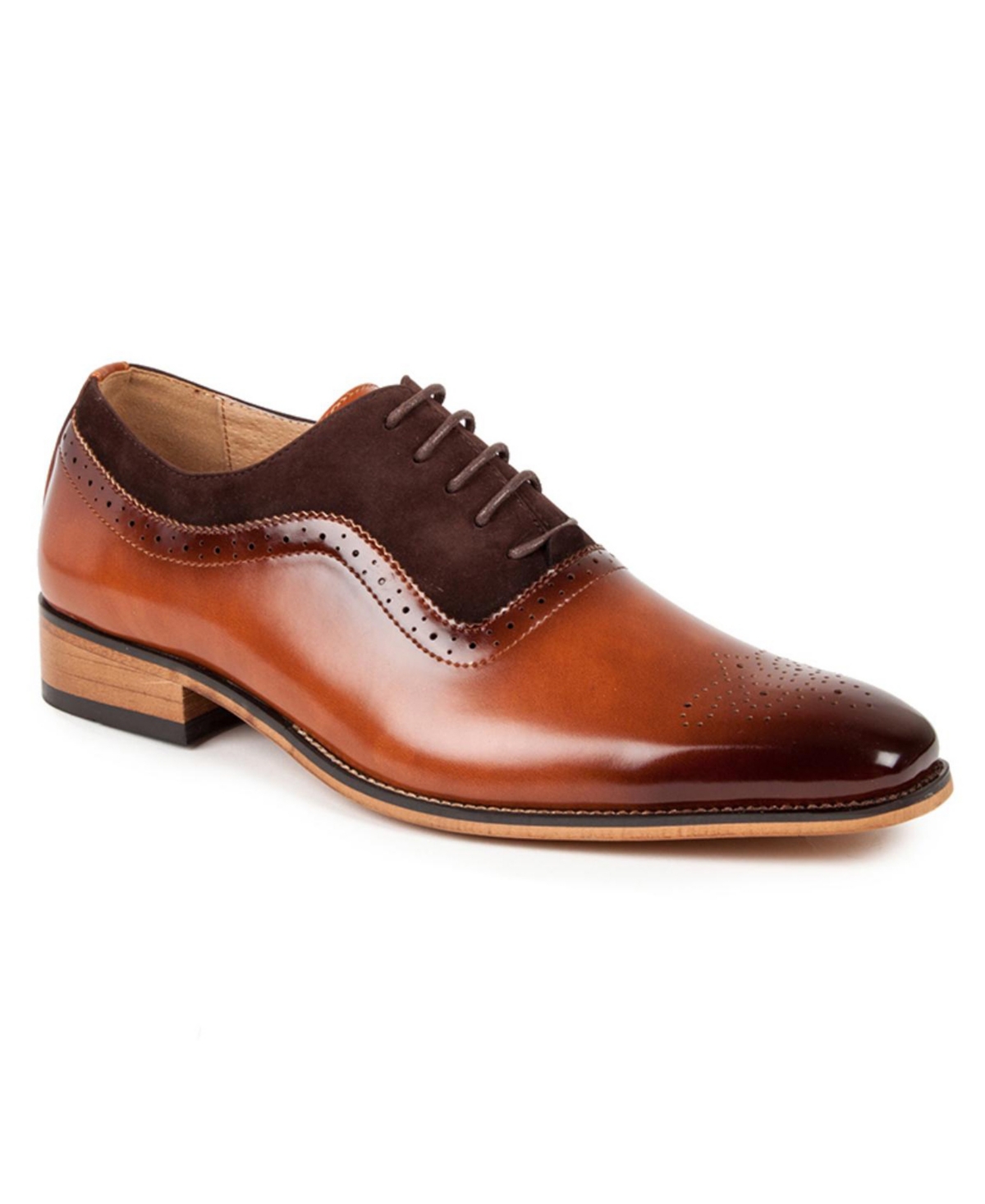 Men's Lace Up Medallion Toe Dress Shoes - Blue/blue