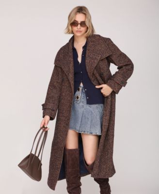 Women's Double Breasted Belted Wool Coat