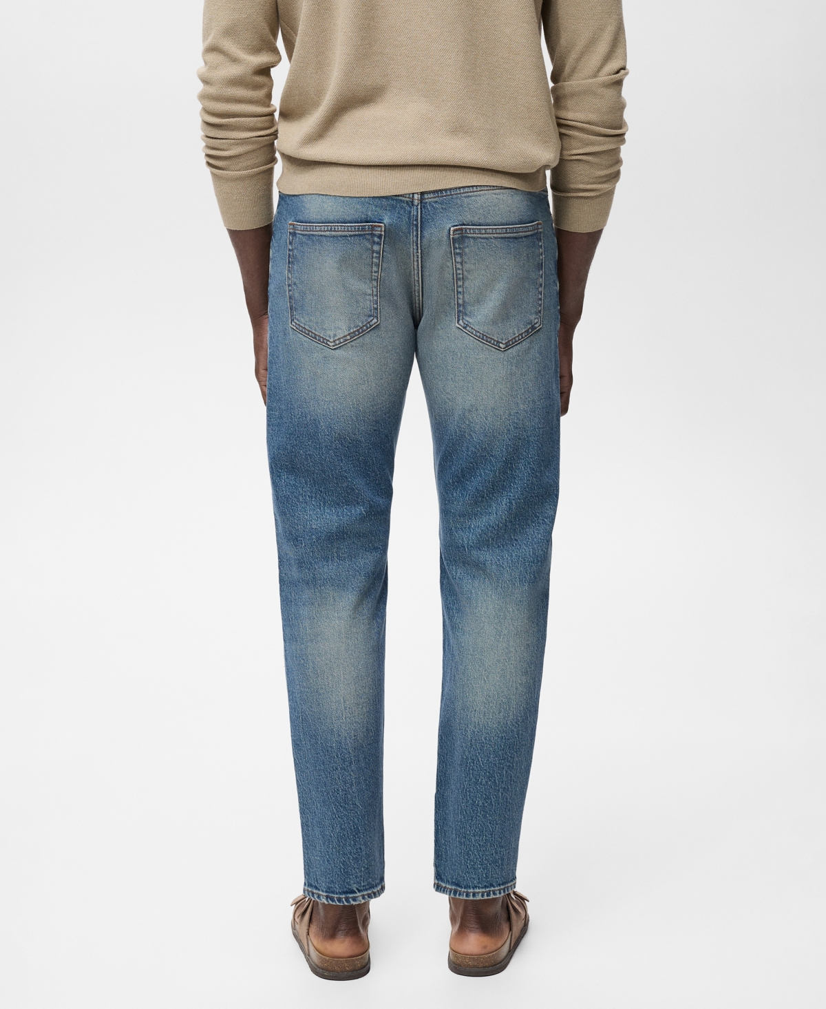 Mango Ben Tapered Jeans In Blue