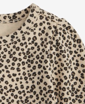 Baby Girls Mix and Match Long-Sleeve Leopard-Print Rib T-Shirt, Macy's Exclusive