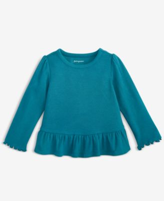 First Impressions - Baby Girls Long-Sleeve Solid Rib T-Shirt