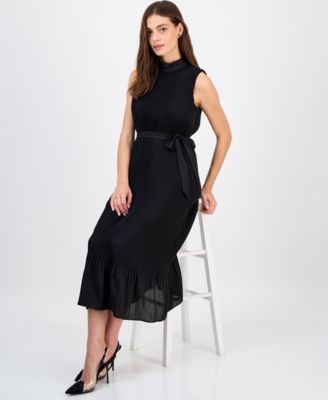 Women's Sleeveless Pleated Midi Dress