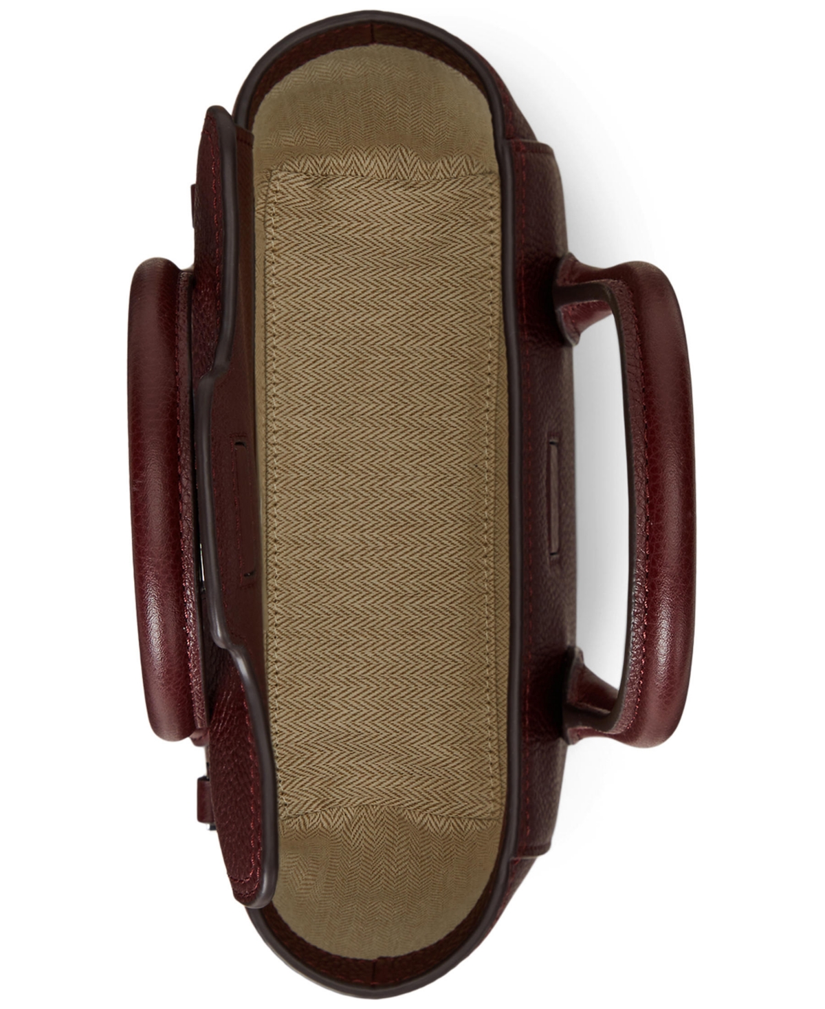 Ralph Lauren Pebbled Leather Small Tanner Satchel In Brown