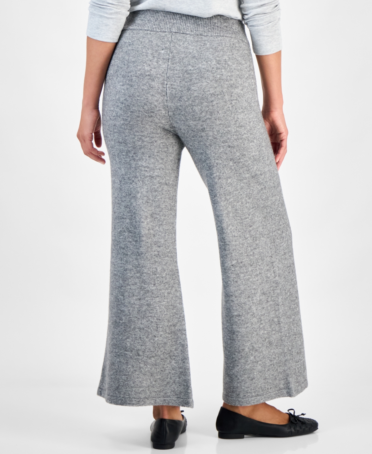 Style & Co Petite Lux Drawstring Pants, Macy's Exclusive In Gray