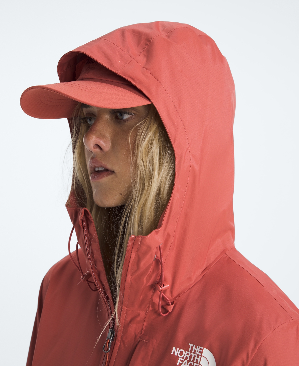 The North Face Women's Alta Vista Hooded Rain Jacket In Pink
