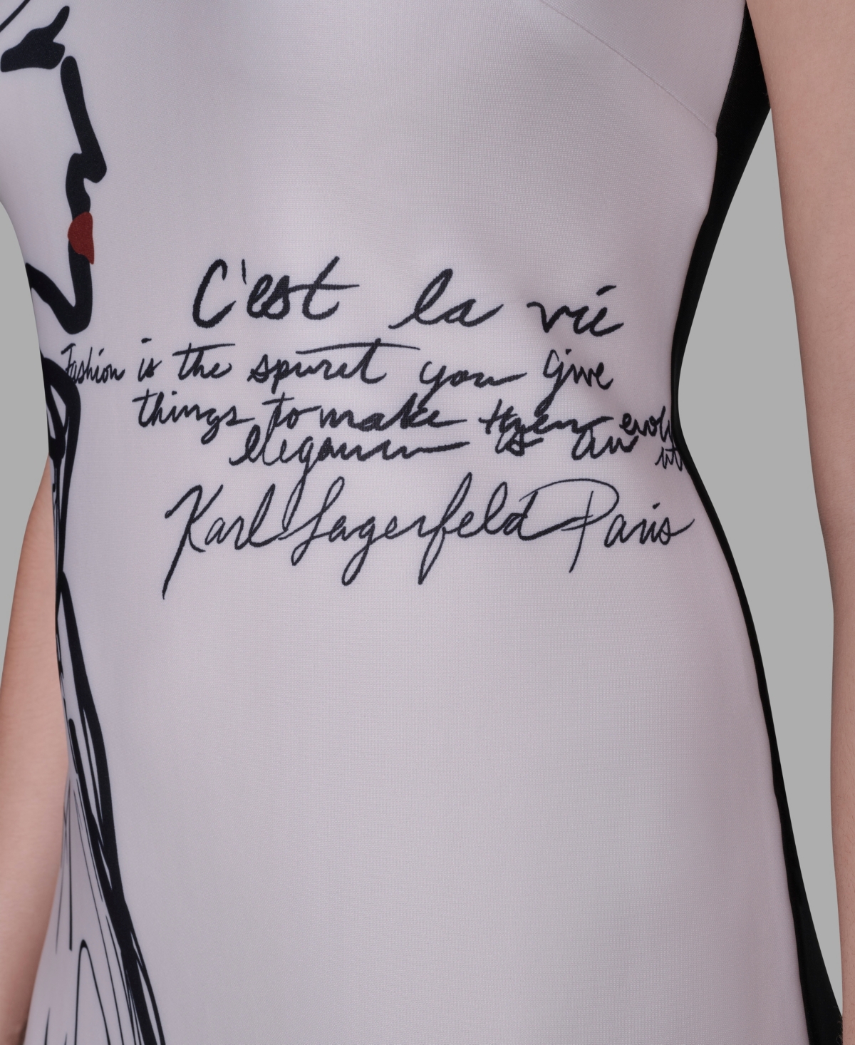 Karl Lagerfeld Women's Sleeveless Scuba Shift Dress In White