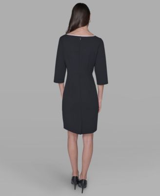 Women's Boat Neck Sheath Dress