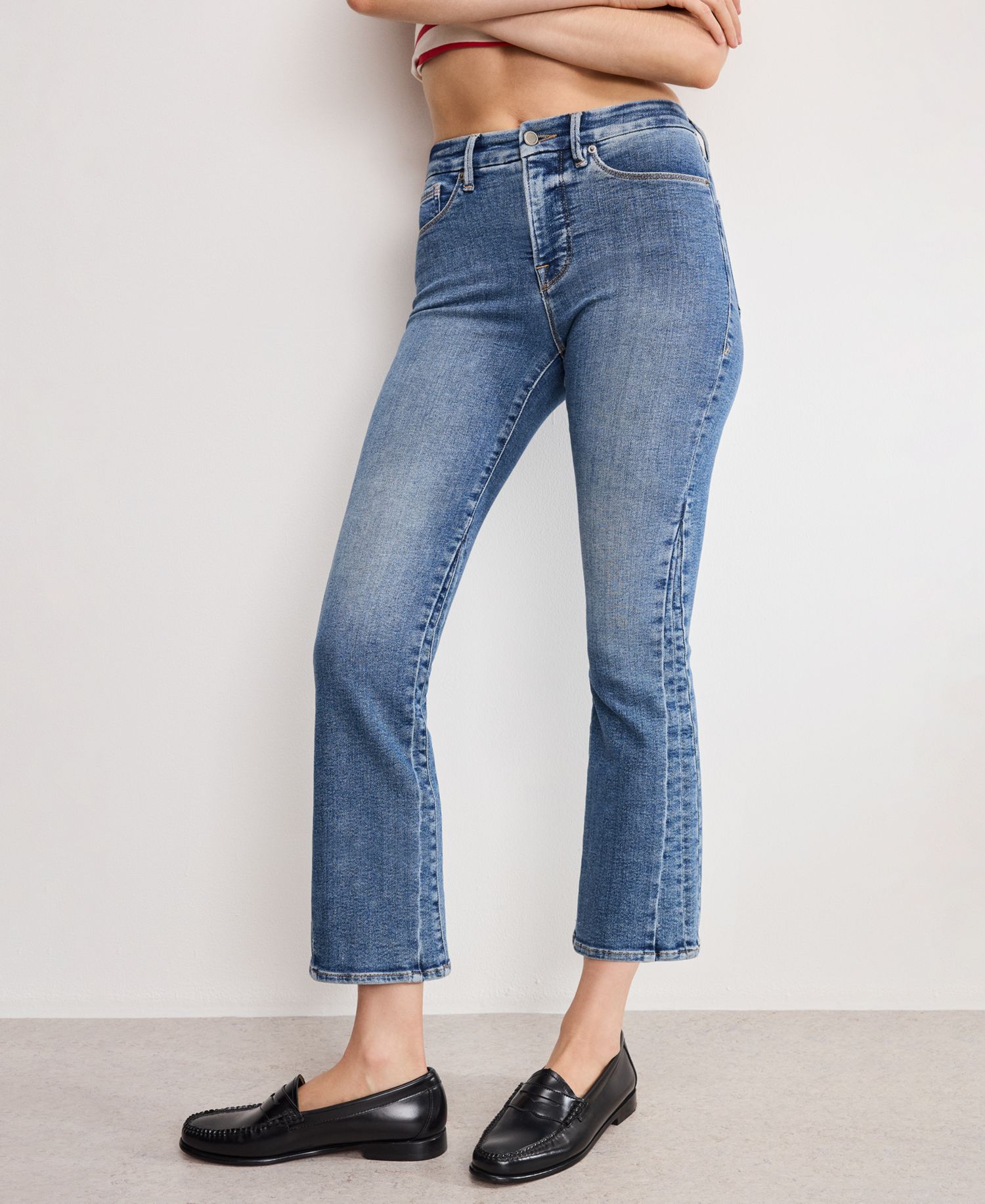 Women's Good Legs Cropped Mini Boot Jeans, Regular & Plus Size