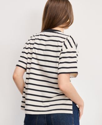 Women's Striped Oversized T-Shirt, Regular & Plus Size