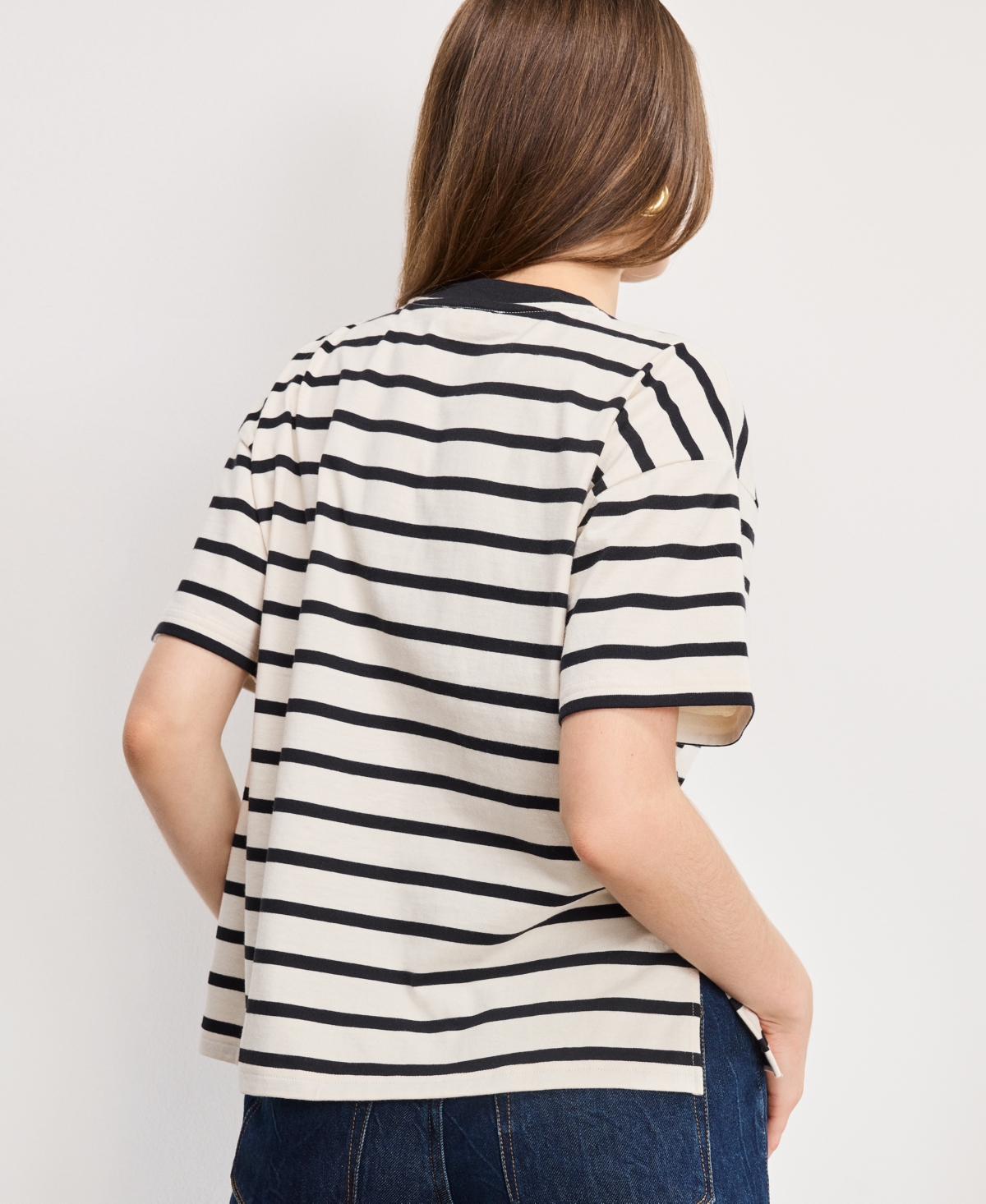 Good American Cotton Oversized Tee In Multi