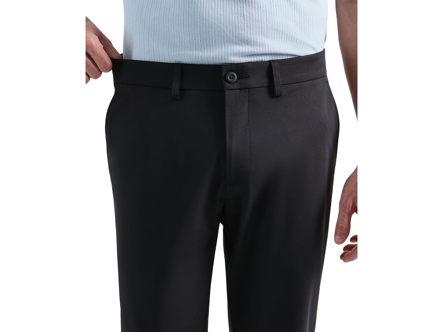 Мужские брюки Haggar Straight-Fit Sport Travel Performance Casual, цвет: Чёрный — фото 4