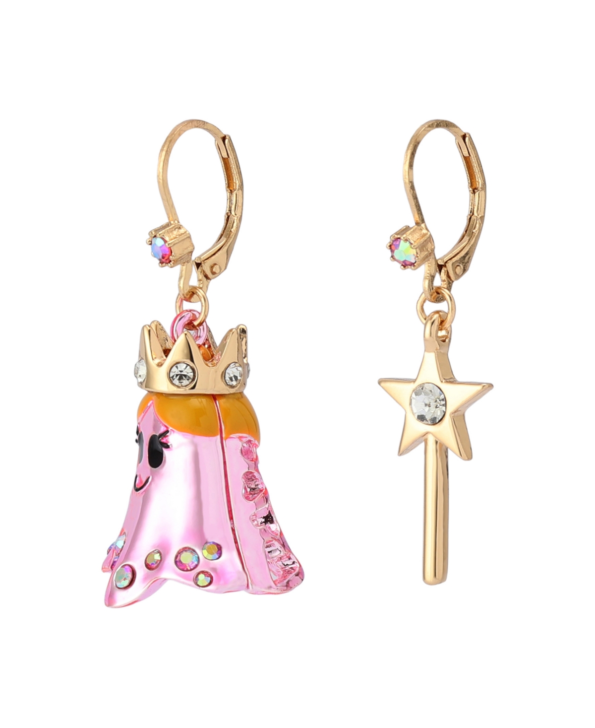 Betsey Johnson Faux Stone Halloween Princess Wand Mismatch Earrings
