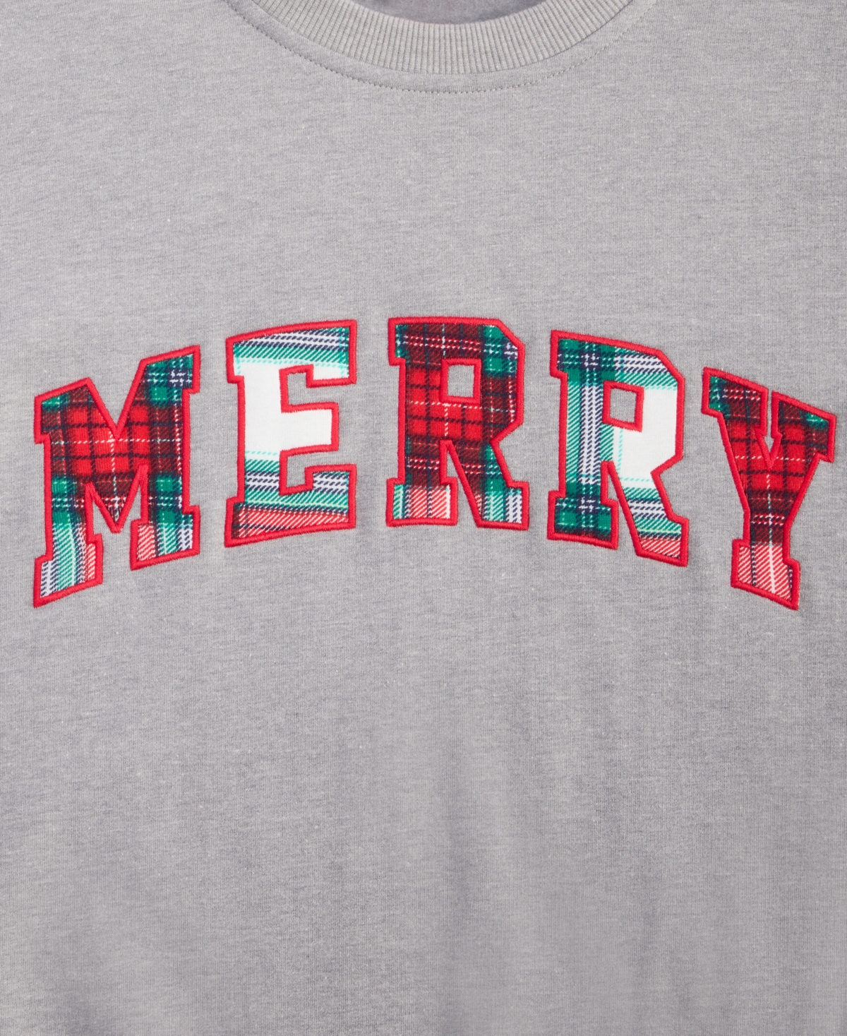 Holiday Lane Men's Merry Plaid Applique Sweatshirt, Macy's Exclusive