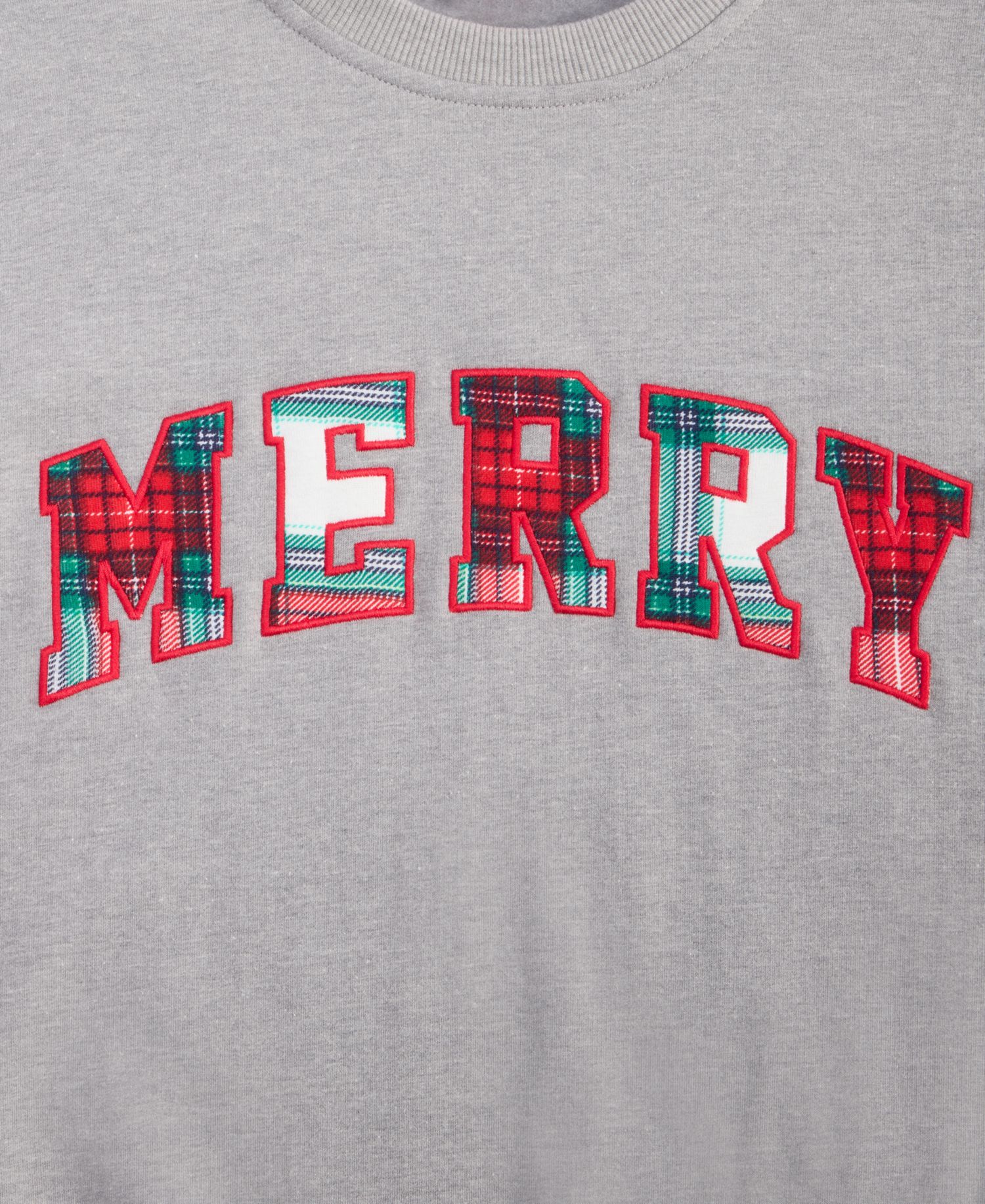 Men's Merry Plaid Appliqu&eacute; Sweatshirt
