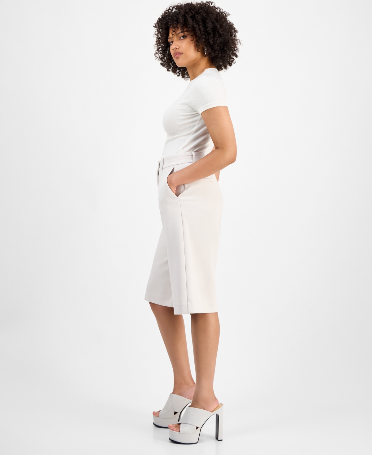 Guess Women's Joandra City Bermuda Shorts In Neutral