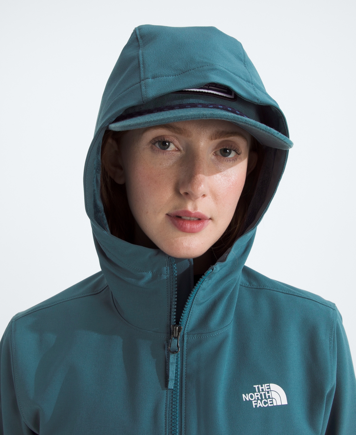 The North Face Women's Shelbe Raschel Zip-front Fleece-lined Hoodie Jacket In Green