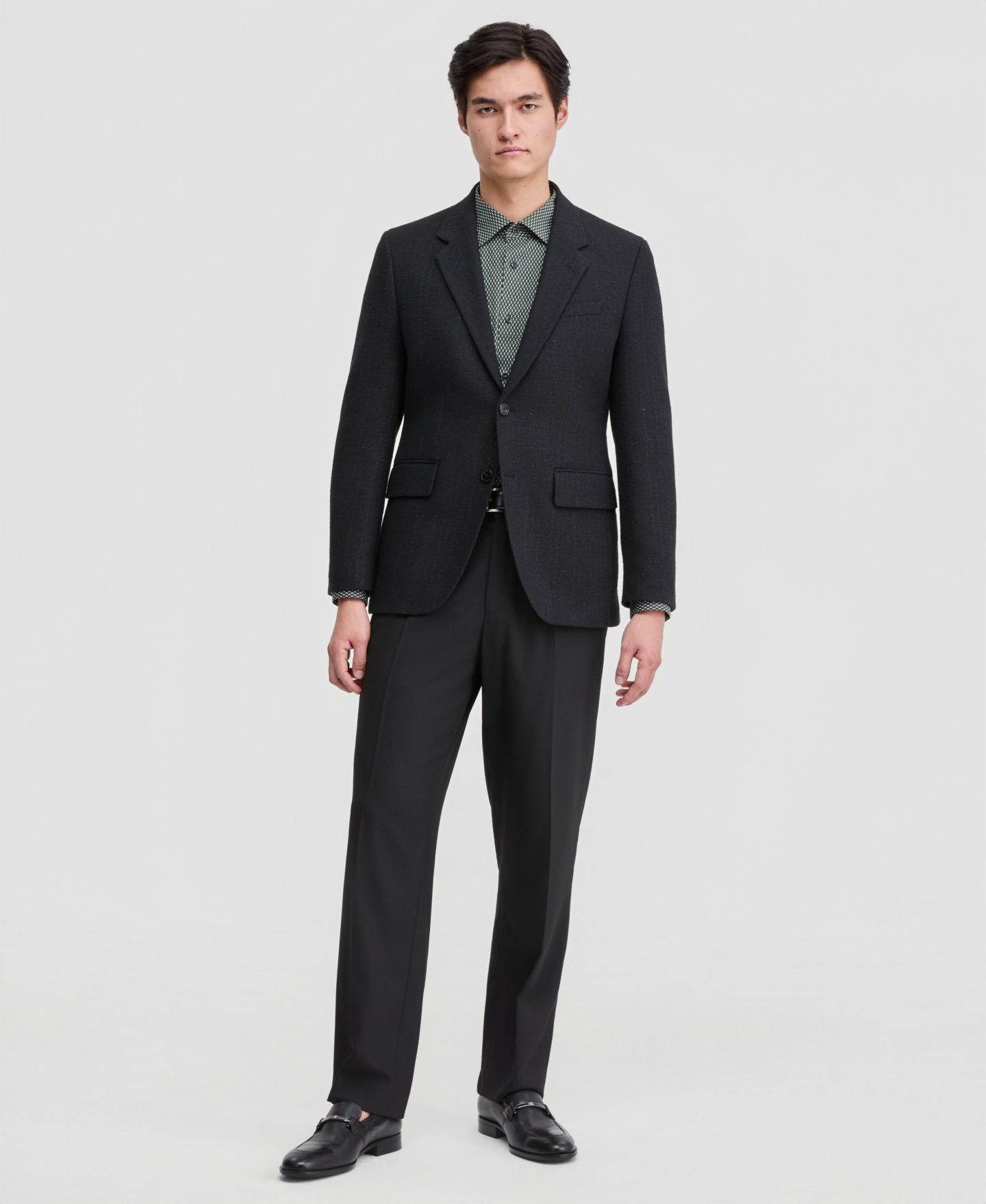 Мужской пиджак Hugo Boss Modern-Fit Sport Coat, цвет: Чёрный — фото 4
