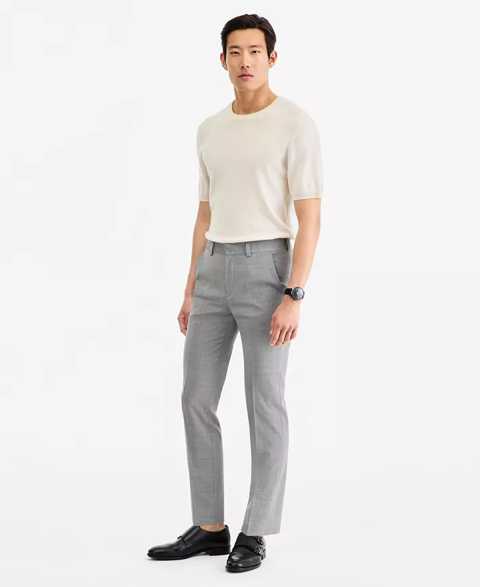 Men's Modern-Fit Dark Gray Suit Separates Pant