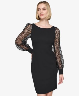 Women's Lace-Sleeve Dress