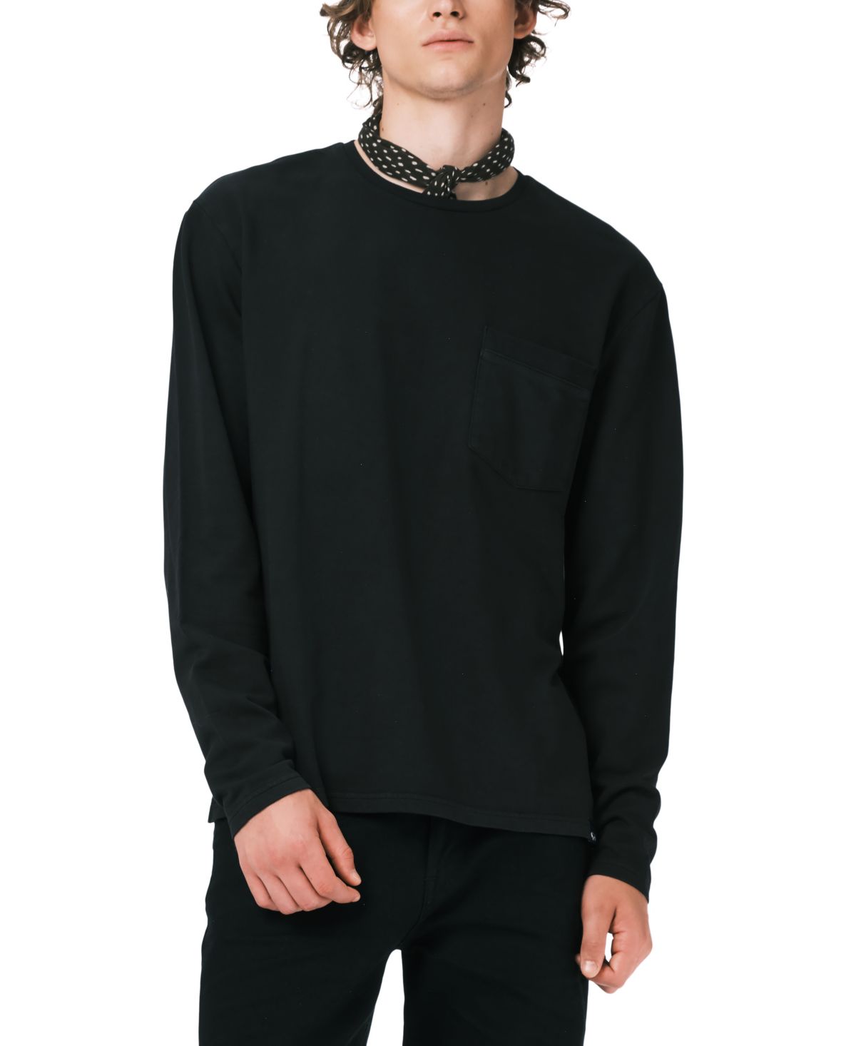 Мужская футболка Kade с длинным рукавом и круглым вырезом горловины