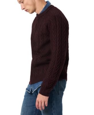 Men's Walder Solid Cable Knit Sweater
