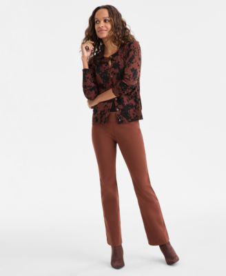 Petite Printed Cardigan, Macy's Exclusive