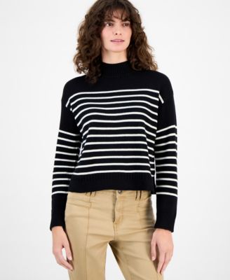 Nautica Jeans - Women's Mock-Neck Stripe Long-Sleeve Sweater