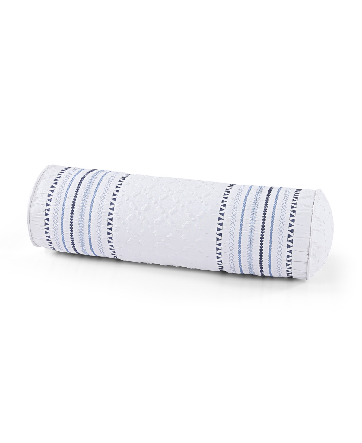 J Queen New York Bayside Neckroll Decorative Pillow, 7" X 20" In Blue
