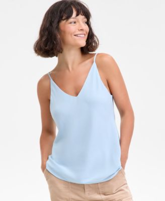 On 34th - Women's Floral-Print Double V-Neck Tank