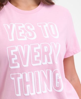 Women's Yes Graphic T-Shirt, Macy's Exclusive