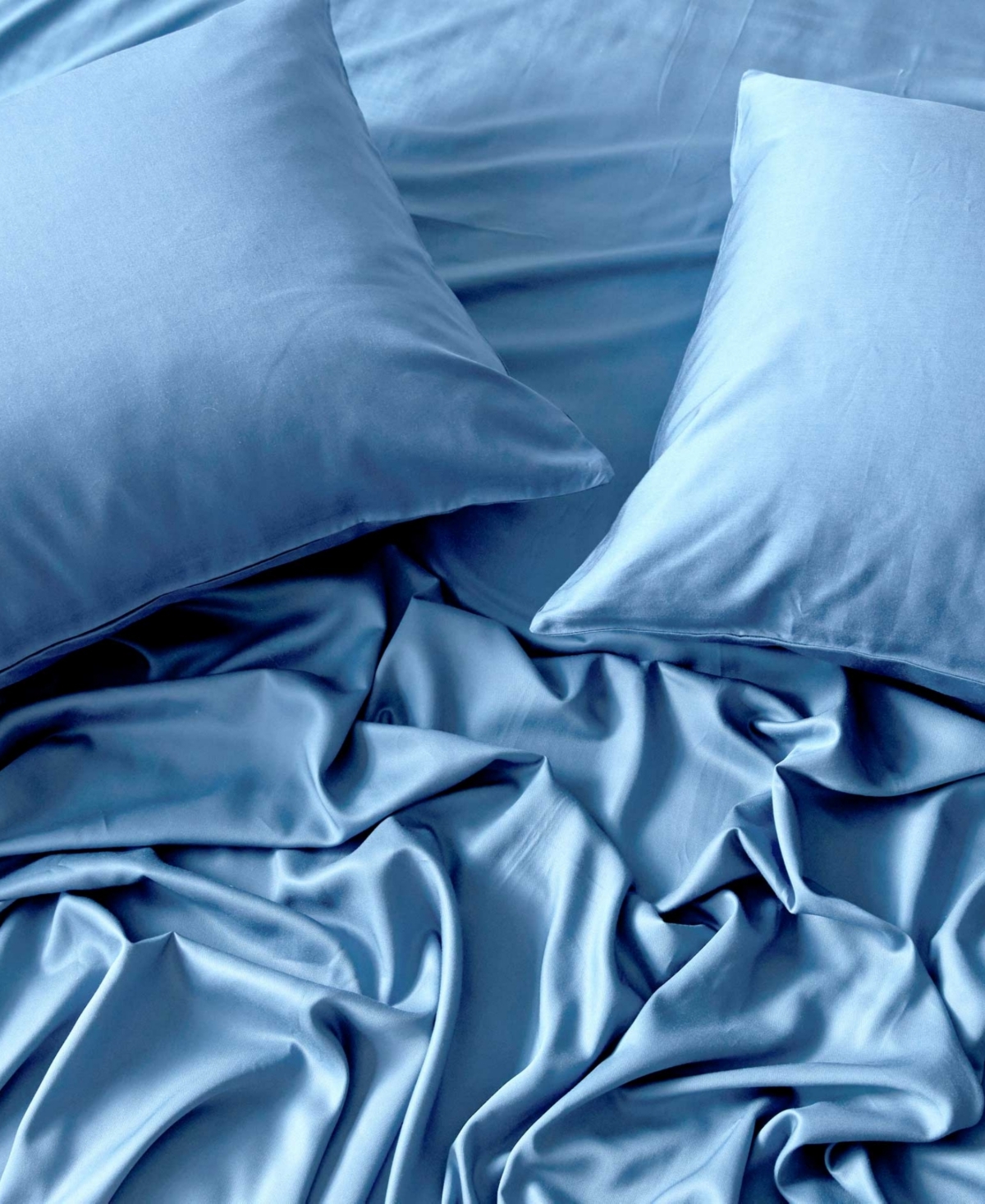 Bedvoyage Luxury Viscose From Bamboo Pillowcase Pair, Standard In Blue