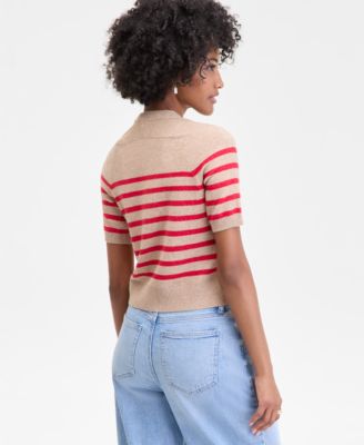 Women's Saddle Short Sleeve Sweater