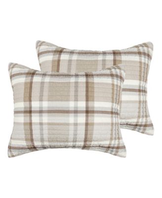 Spencer Plaid Quilted 2-Pc. Sham Set, Standard