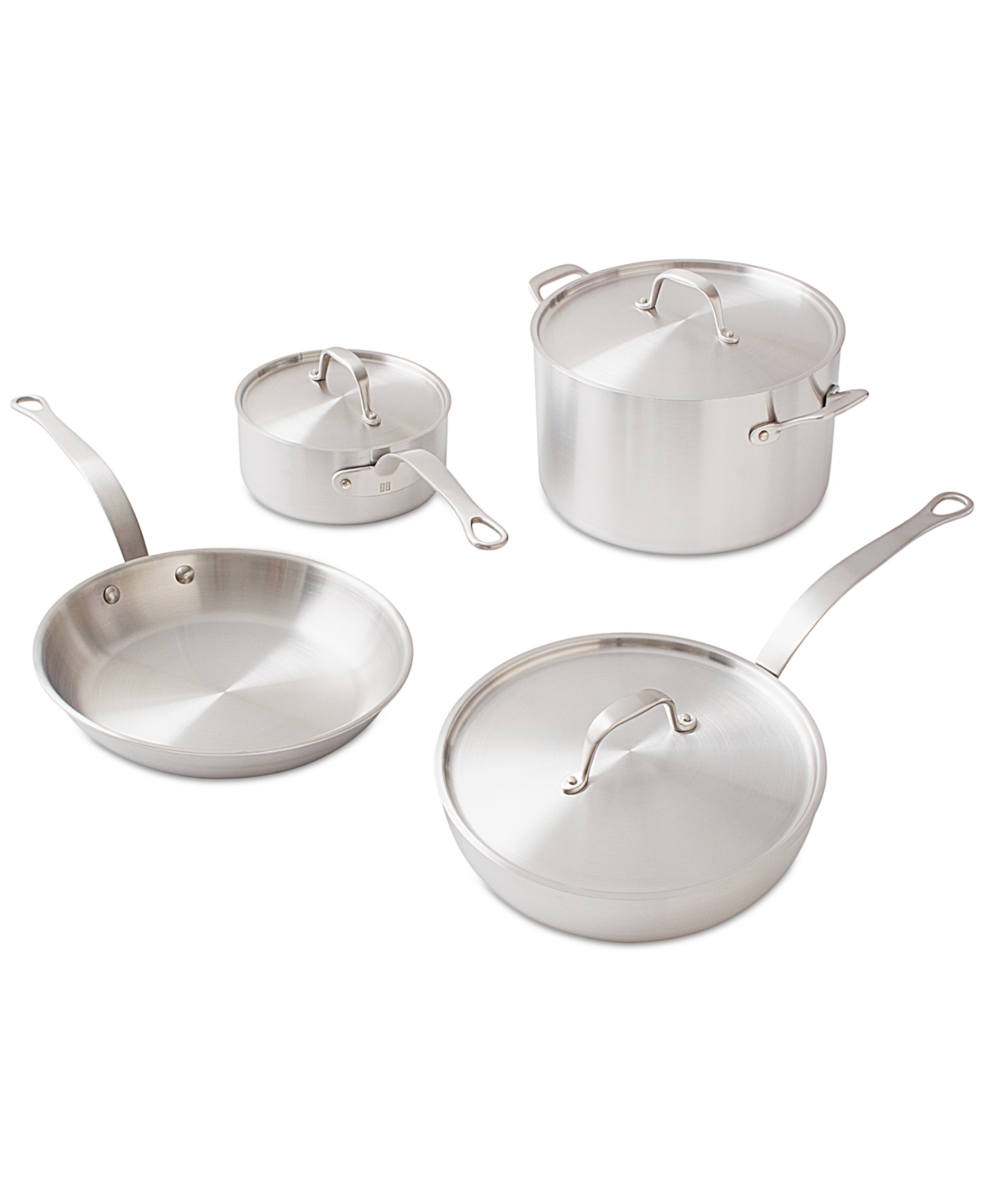 Daniel Boulud Kitchen 7-pc. Stainless Clad Cookware Set In Silver
