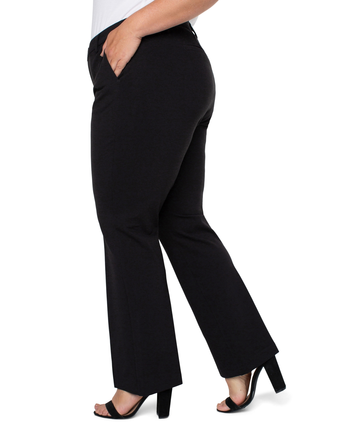 Liverpool Los Angeles Plus Size Kelsey Flare Trousers In Black