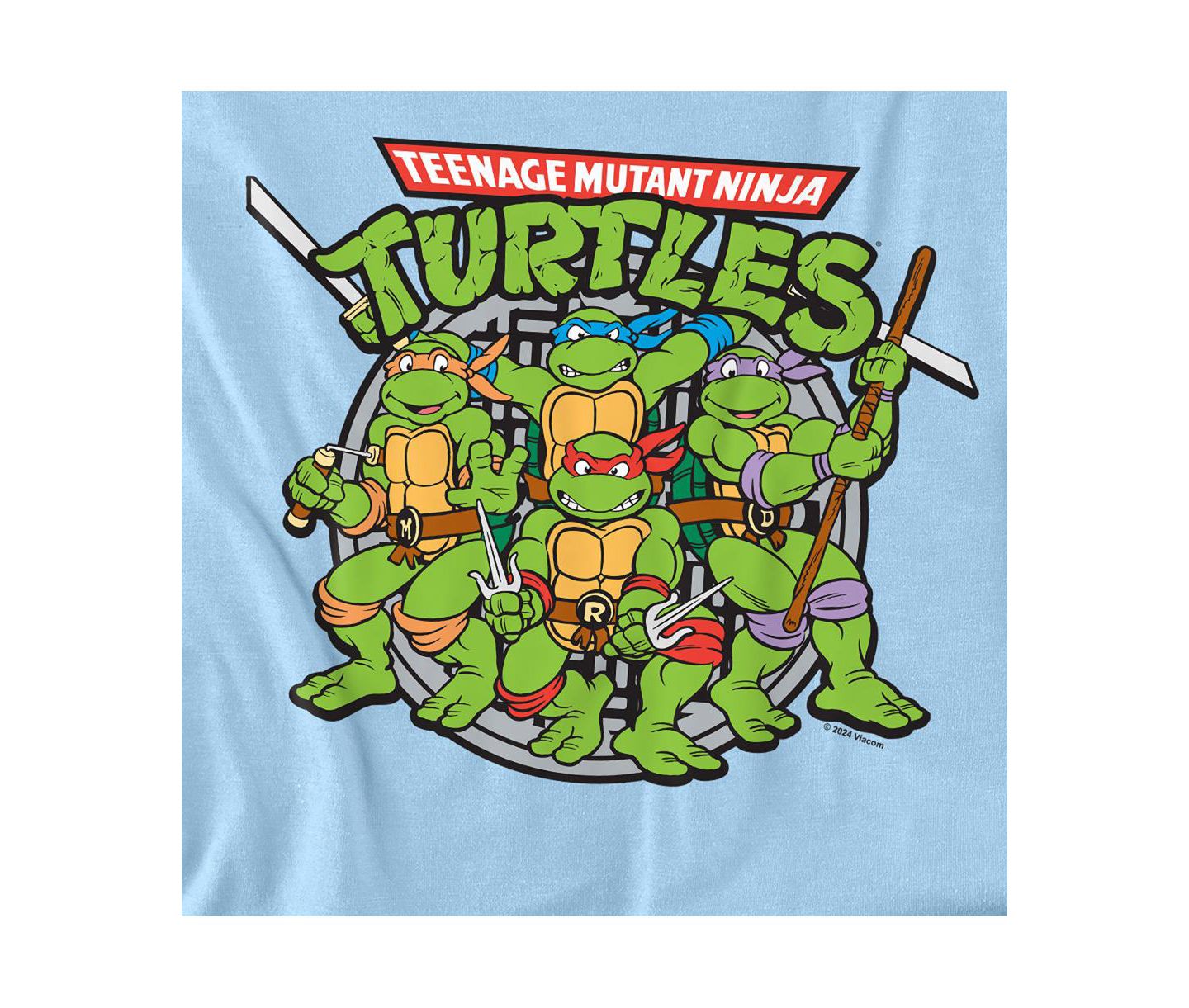 Мужская футболка Teenage Mutant Ninja Turtles Tmnt Classic Turtles, цвет: Светлый синий — фото 2