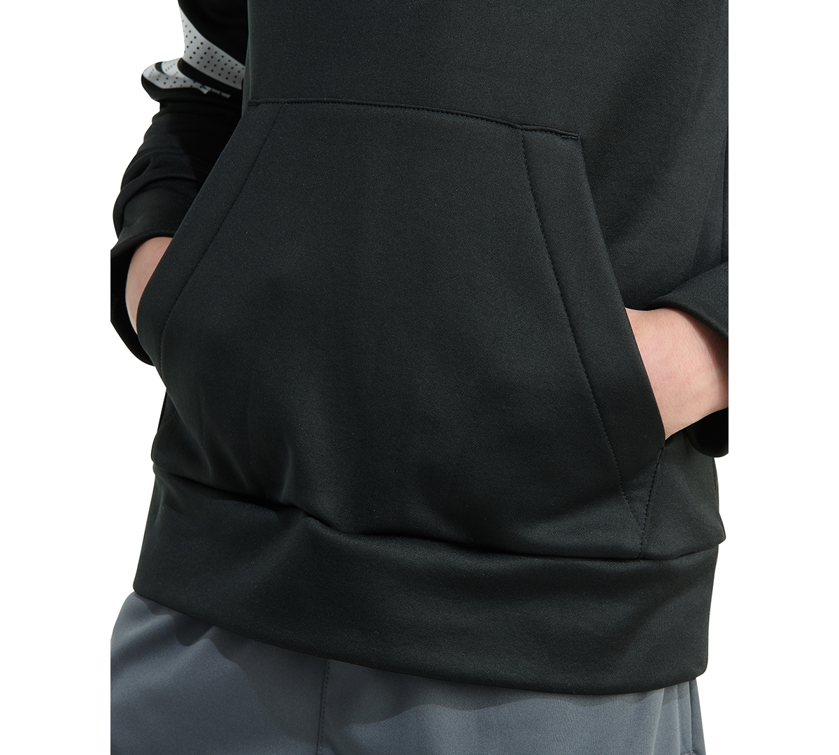 Adidas Originals Big Boys Long Sleeve Pull-on Hoodie Sweatshirt In Black