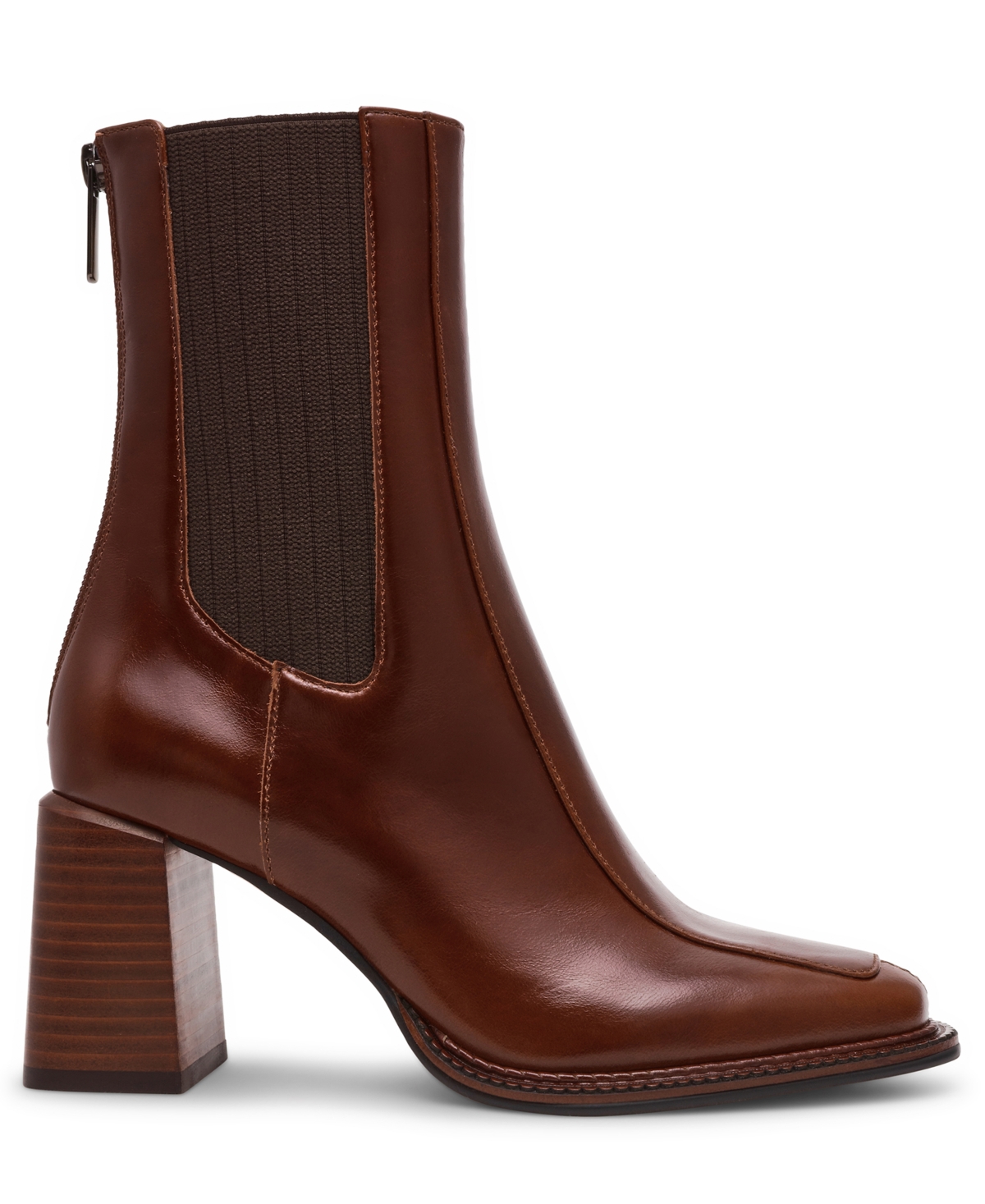 Steve Madden Women's Downtown Block-heel Chelsea Booties In Brown