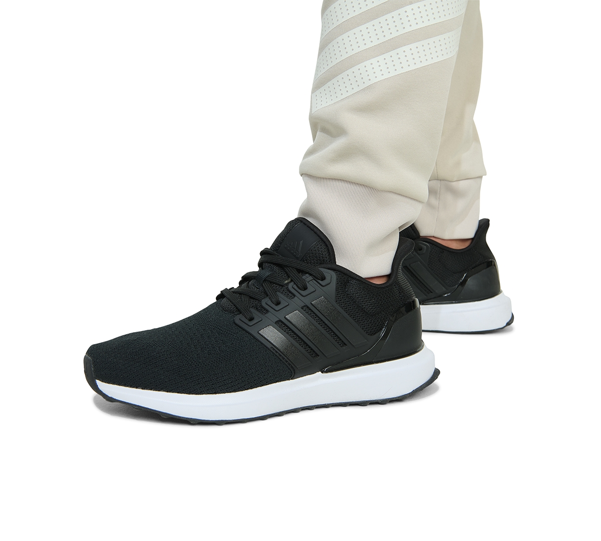 Adidas Originals Big Boys Elastic Waistband 3-stripe Jogger Pants In Neutral